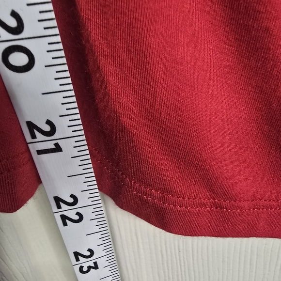 Elegant Red Long Sleeve Top - Picture 4 of 7